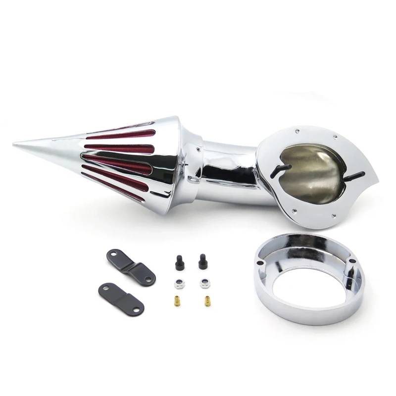 Motorrad Luftfilter Für Vstar Für V-Star 650 1986-2012 Motorrad Luftfilter-Kits Ansaugfilter Teile Ansaugluftfilter Motorrad(MT225-004-CHROME) von QXEJEBAF