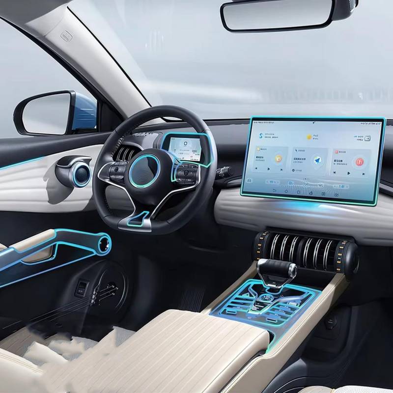 QXULMSLK Displayschutzfolie für Auto-Mittelkonsole, kratzfest, Reparatur, transparent, TPU-Aufkleber, Zubehör, für BYD Atto 3 Yuan Plus 2022 2023 2024 von QXULMSLK