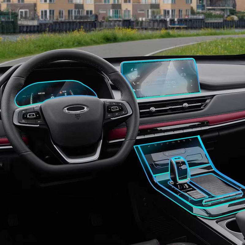 QXULMSLK Displayschutzfolie für Auto-Mittelkonsole, kratzfest, Reparatur, transparent, TPU-Aufkleber, Zubehör, für Chery Tiggo 7 Pro 2020–2024 von QXULMSLK