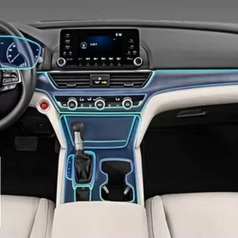 QXULMSLK Displayschutzfolie für Auto-Mittelkonsole, kratzfest, Reparatur, transparent, TPU-Aufkleber, Zubehör, für Honda Accord 2018–2022 von QXULMSLK