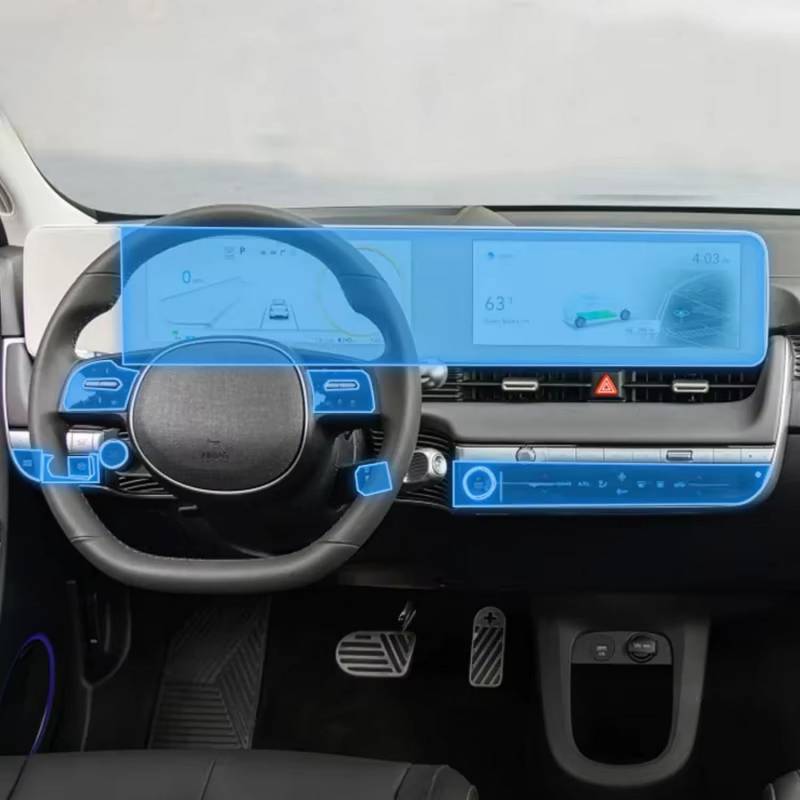 QXULMSLK Displayschutzfolie für Auto-Mittelkonsole, kratzfest, Reparatur, transparent, TPU-Aufkleber, Zubehör, für Hyundai IONIQ 5 2022–2023 von QXULMSLK