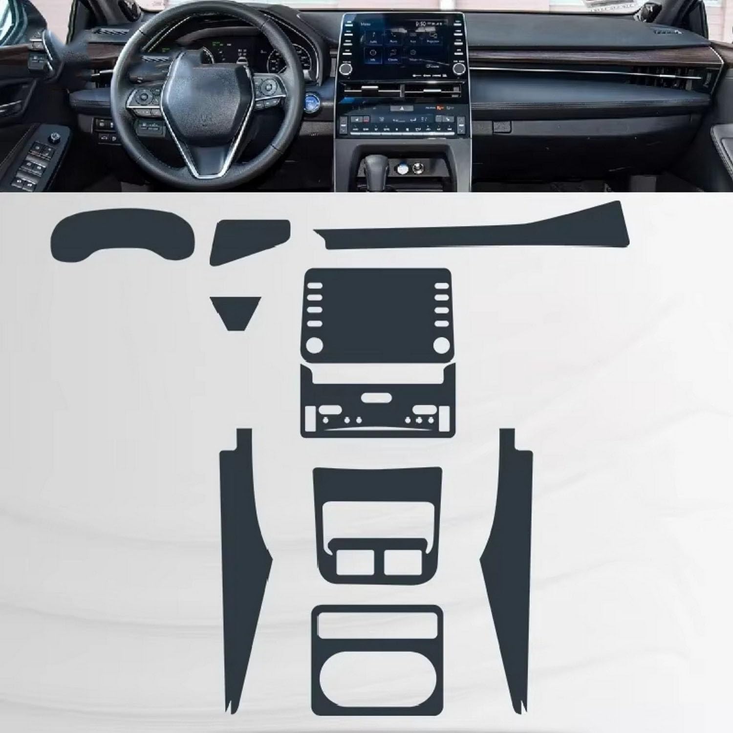 QXULMSLK Displayschutzfolie für Auto-Mittelkonsole, kratzfest, Reparatur, transparent, TPU-Aufkleber, Zubehör, für Toyota Avalon 2019–2023 von QXULMSLK