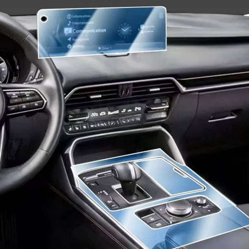 QXULMSLK Displayschutzfolie für die Mittelkonsole, kratzfest, Reparatur, transparent, TPU-Aufkleber, Zubehör, für Mazda CX-60 CX-90 2022 2023 2024 2025 von QXULMSLK