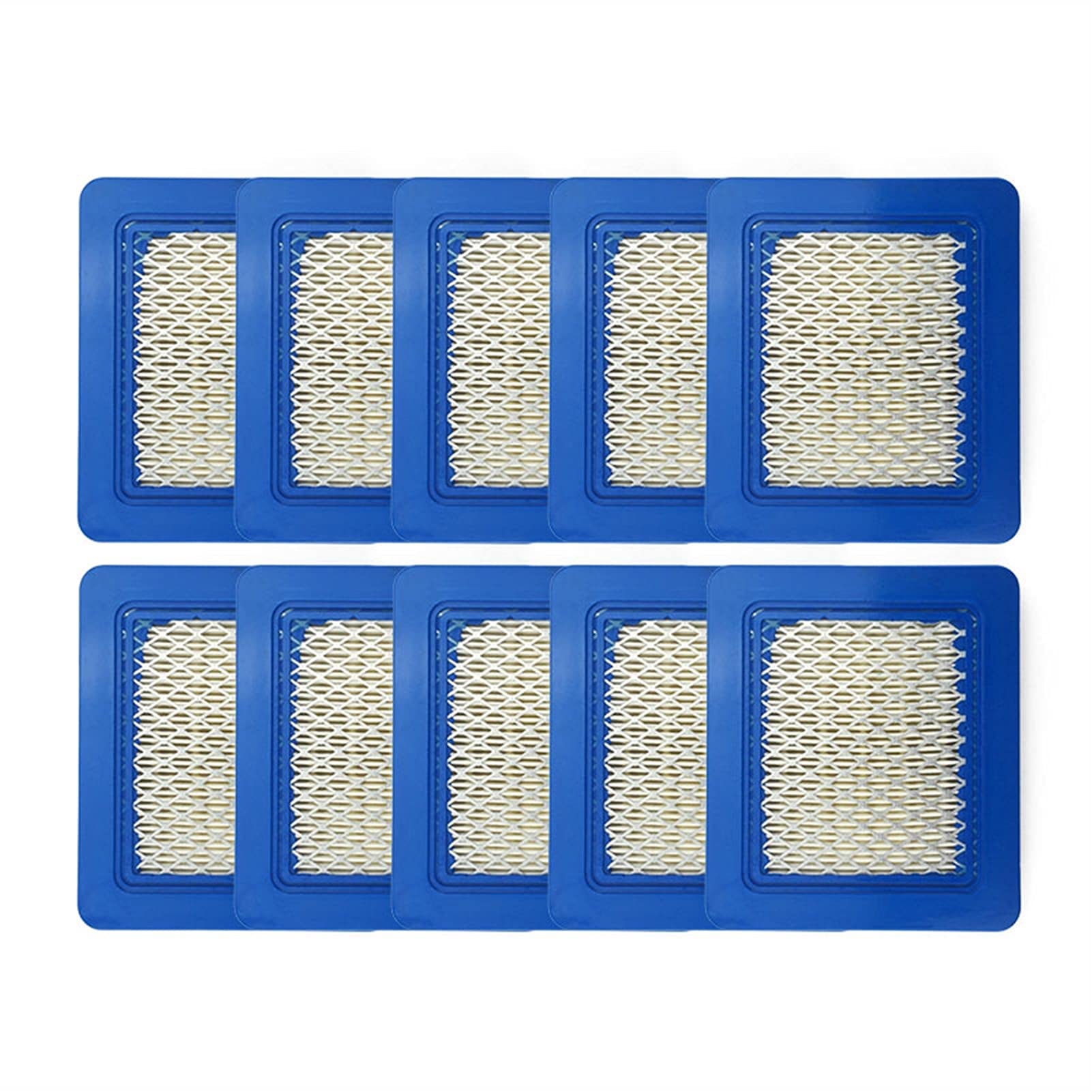 QXWRLD 10er-Pack 491588S Luftfilter ersetzen 491588 4915885 Flache Luftfilterkartusche Rasenmäherfilter Luftfilter für Rasenmäher von QXWRLD