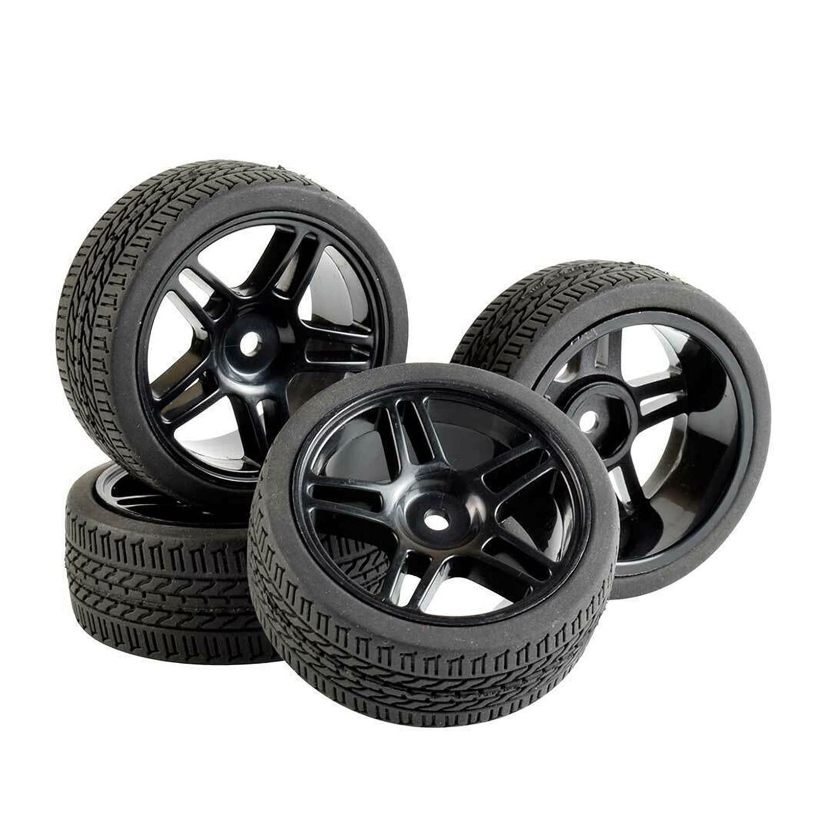 QXWRLD 4 Stück Speed ​​Tires Radeinsatz Schwamm, for HSP, 1/10 1:10 Tourenwagen RC 905-6091 RC-Autoräder(905B-6091) von QXWRLD