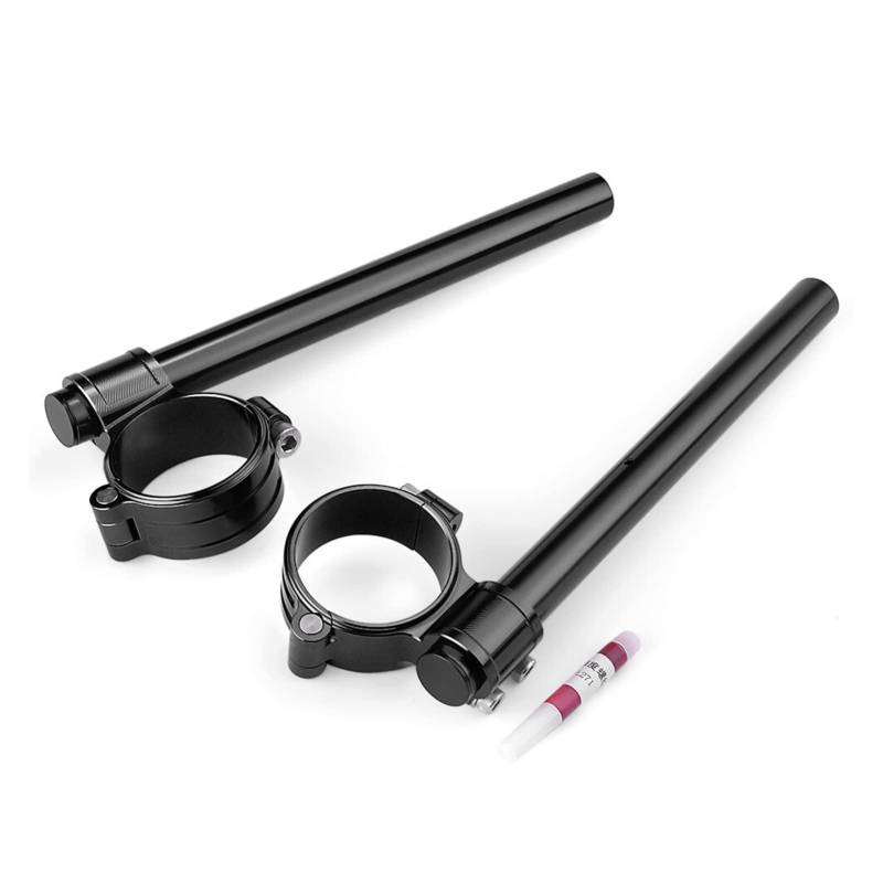 QXWRLD 55 mm reguläre CNC-Billet-Aluminium-Motorrad-Lenker-Clip-Ons Lenker-Clip-Ons, für, for, R Nine T 2014-2019 Motorrad-Lenkererhöhung(Black) von QXWRLD