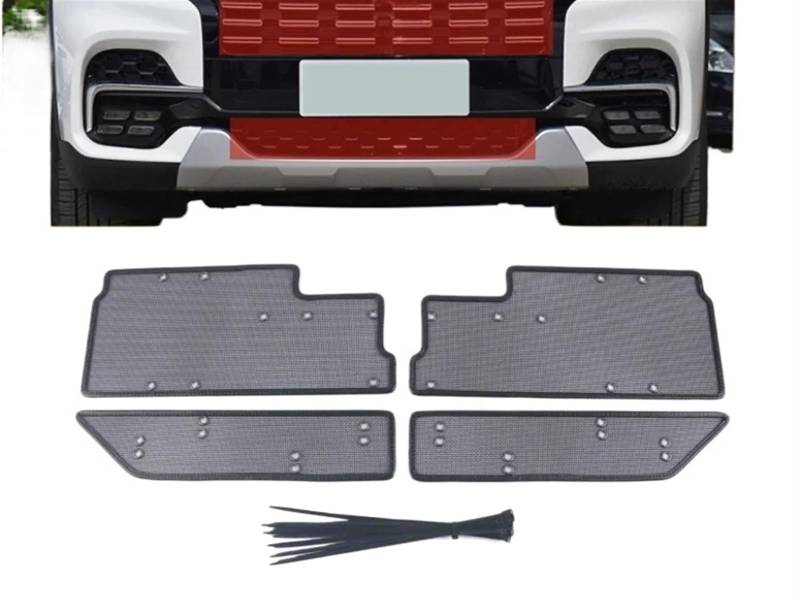 QXWRLD Edelstahl-Auto-Insektenschutzgitter, Frontgrill-Einsatz, Netz-Styling-Zubehör, for Chery, for Tiggo 8 2019–2022 Insektenschutz für Autogrill(B) von QXWRLD