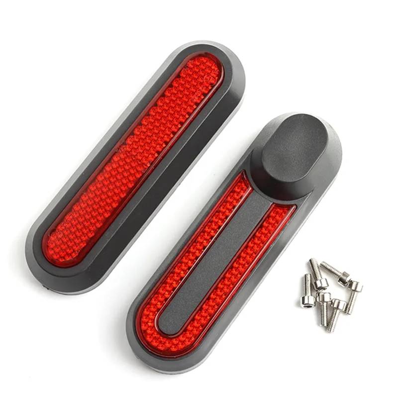 QXWRLD Radabdeckung Schutzschale, for Xiaomi, Elektroroller Pro 2/1s/M365 MI 3 Sicherheitsreflektierende Teile vorn und hinten Reflektorstreifen(Front Wheel red) von QXWRLD