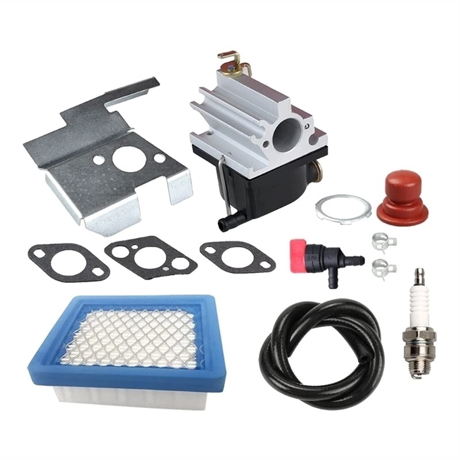 QXWRLD Vergaser-Luftfilter-Tune-Up-Kit for Tecumseh, 640020 640020A 640020B VLV126 VLV60 6,75 PS Motor Rasenmäher D24 20 Vergaser-Reparatursatz Rasenmäher von QXWRLD