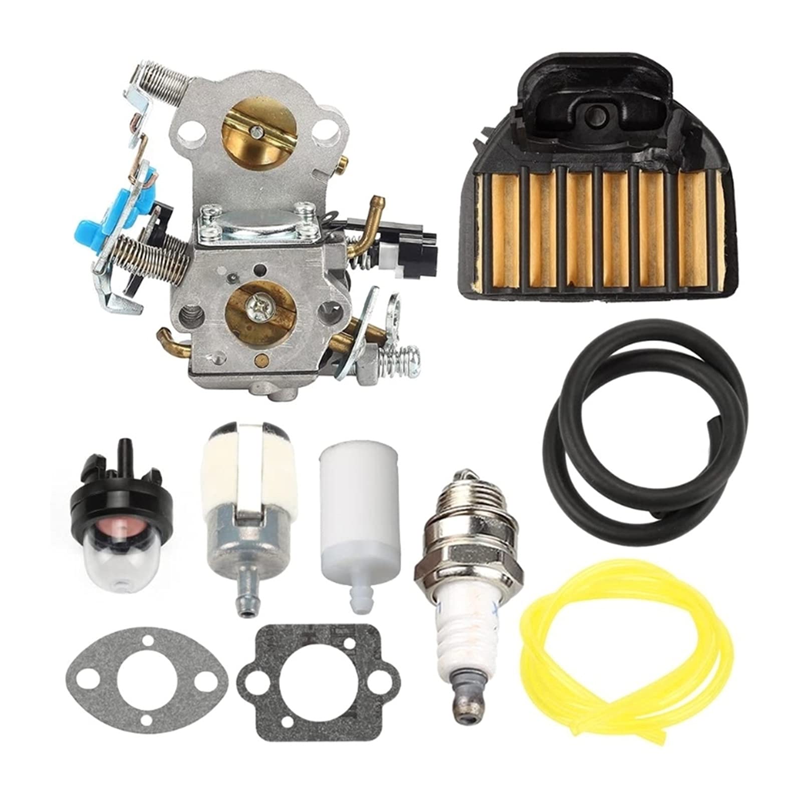 QXWRLD Vergaser mit Kettensäge mit Luftfilter-Tune-Up-Kit Ersatz 455, for Rancher, 455 E 460 461 WTA-29 Vergaser-Reparatursatz Rasenmäher von QXWRLD