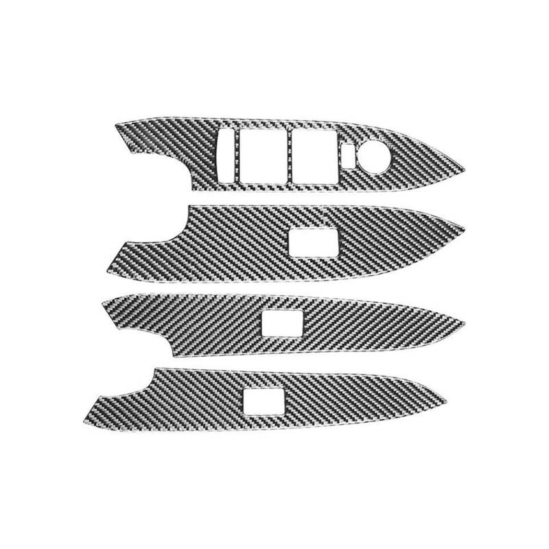 QXWRLD Verkleidung der Fensterheber-Schalttafel aus Kohlefaser, for Cadillac, XTS 2013-2018 Zubehör Abdeckung des Fensterbedienfelds von QXWRLD