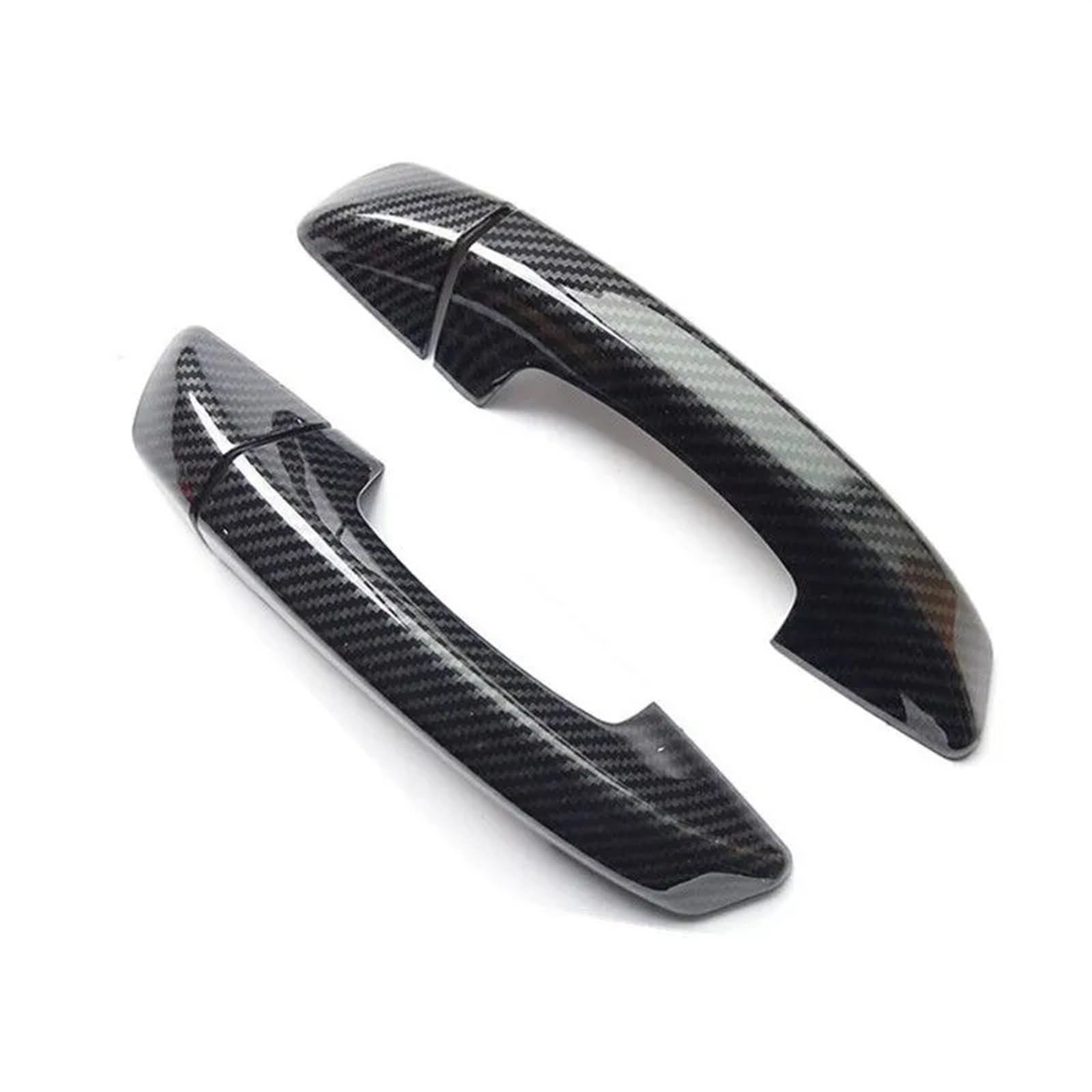 QXWRLD for VW, for Scirocco, 3 Mk3 2008-2015, Schwarze Kohlefaser, Chrom, Seitentürgriffabdeckung, Verkleidung, Styling, Autozubehör Türgriffschutz für Kraftfahrzeuge(Carbon Fiber) von QXWRLD