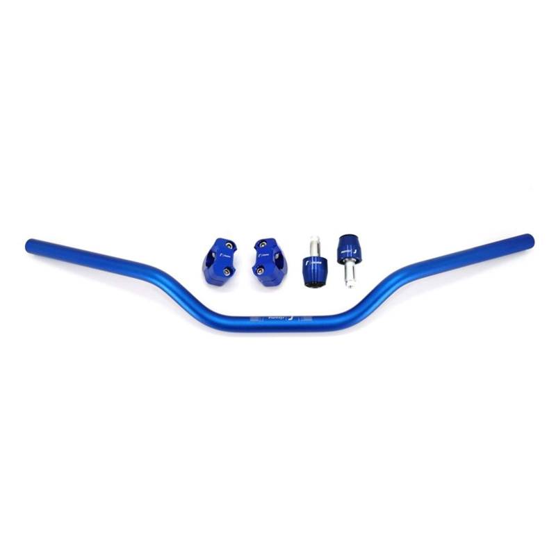 Motorrad Lenker,Motorradlenker 22mm Motorrad Lenker Aluminiumlegierung Cafe RacerDirt Pit Bike 7/8 '' Lenkrad(Blue kits) von QXYOGO