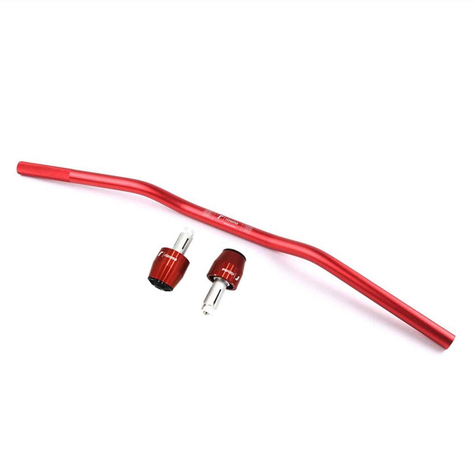 Motorrad Lenker,Motorradlenker 7/8 '' Universal Rizoma Aluminiumlegierung Motorrad Lenker 22mm Schmutz Pitbike Griff Bar(Red with bar ends) von QXYOGO