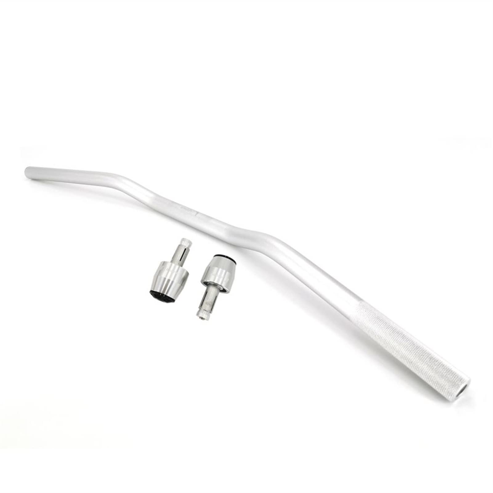 Motorrad Lenker,Motorradlenker 7/8 '' Universal Rizoma Aluminiumlegierung Motorrad Lenker 22mm Schmutz Pitbike Griff Bar(Silver with bar ends) von QXYOGO