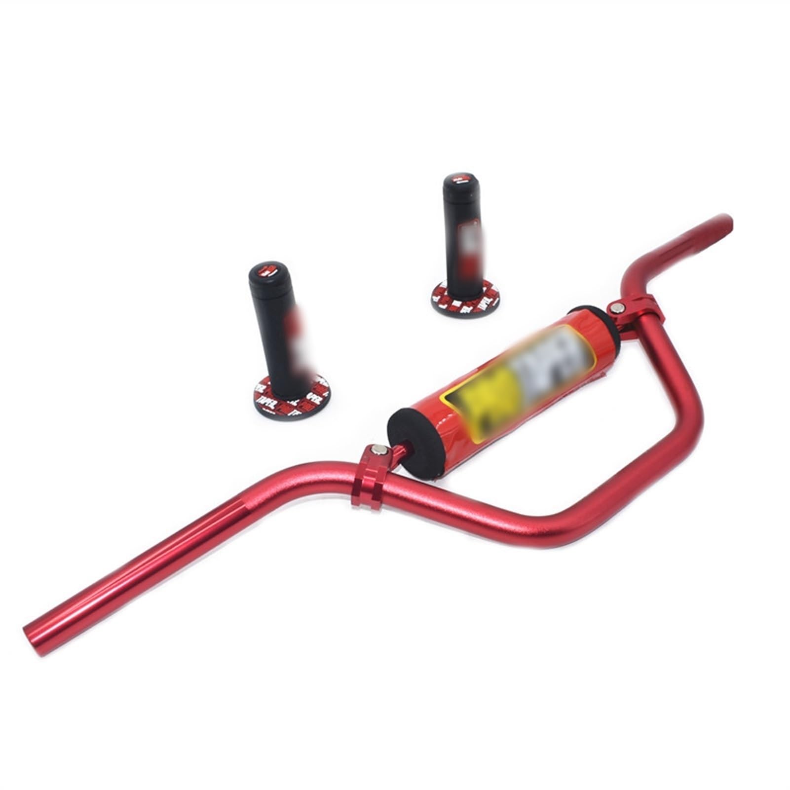 Motorrad Lenker,Motorradlenker Aluminium Motorrad-Lenker 7/8 "22mm Motocross Moto-Lenker(Red A) von QXYOGO