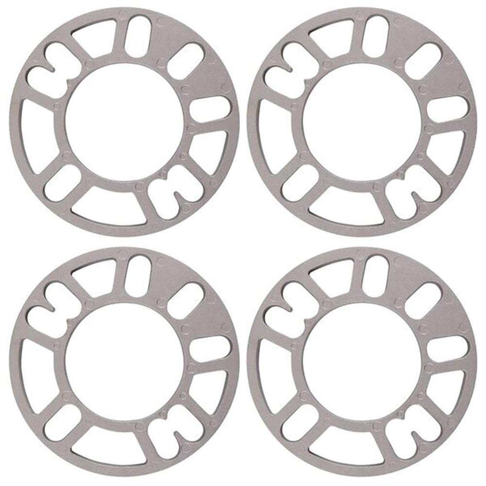 Wheel Spacers,Spurplatten 4 stücke 3mm 5mm 8mm 10mm Universal Aluminiumlegierung Auto Rad Reifen Spacer Set Set Auto Außen Zubehör(10mm) von QXYOGO