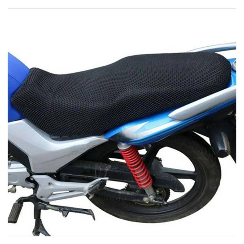 Motorrad Sitzbankbezug 3D Schwarz Motorrad Elektro-Bike Mesh Net Sitzbezug Atmungsaktiver Schutz Motorrad Roller Sitzbezüge Kissen Sitzbezüge von QXZSGXOF