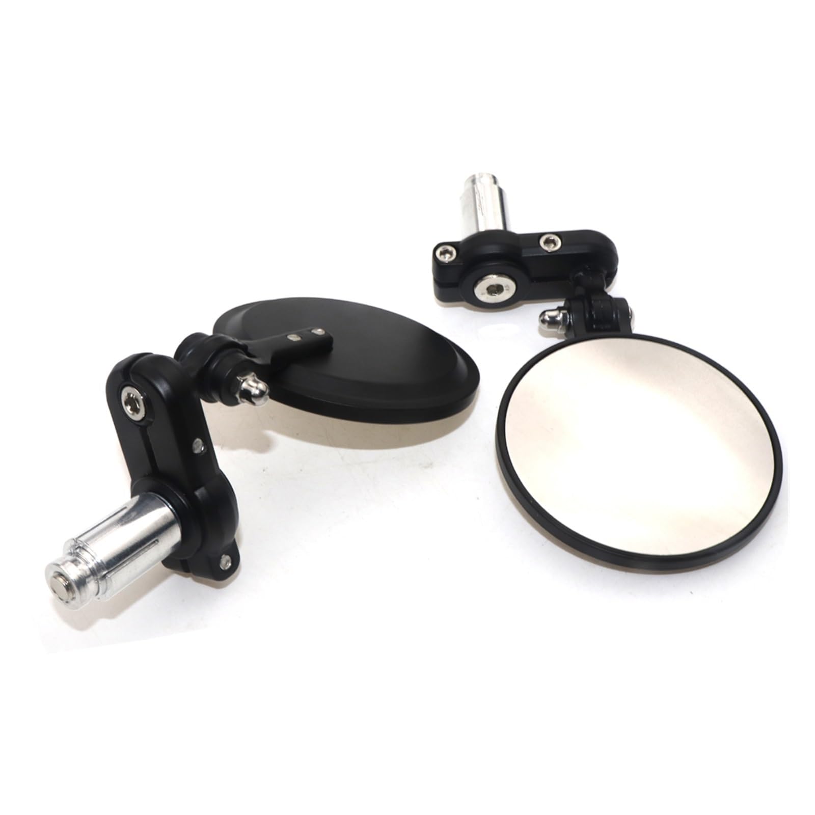 Rückspiegel 2 Teile/Satz 22mm Universal Motorrad Spiegel Motor Zubehör Schwarz Griff Bar End Rearview Außenspiegel Seitenspiegel von QXZSGXOF