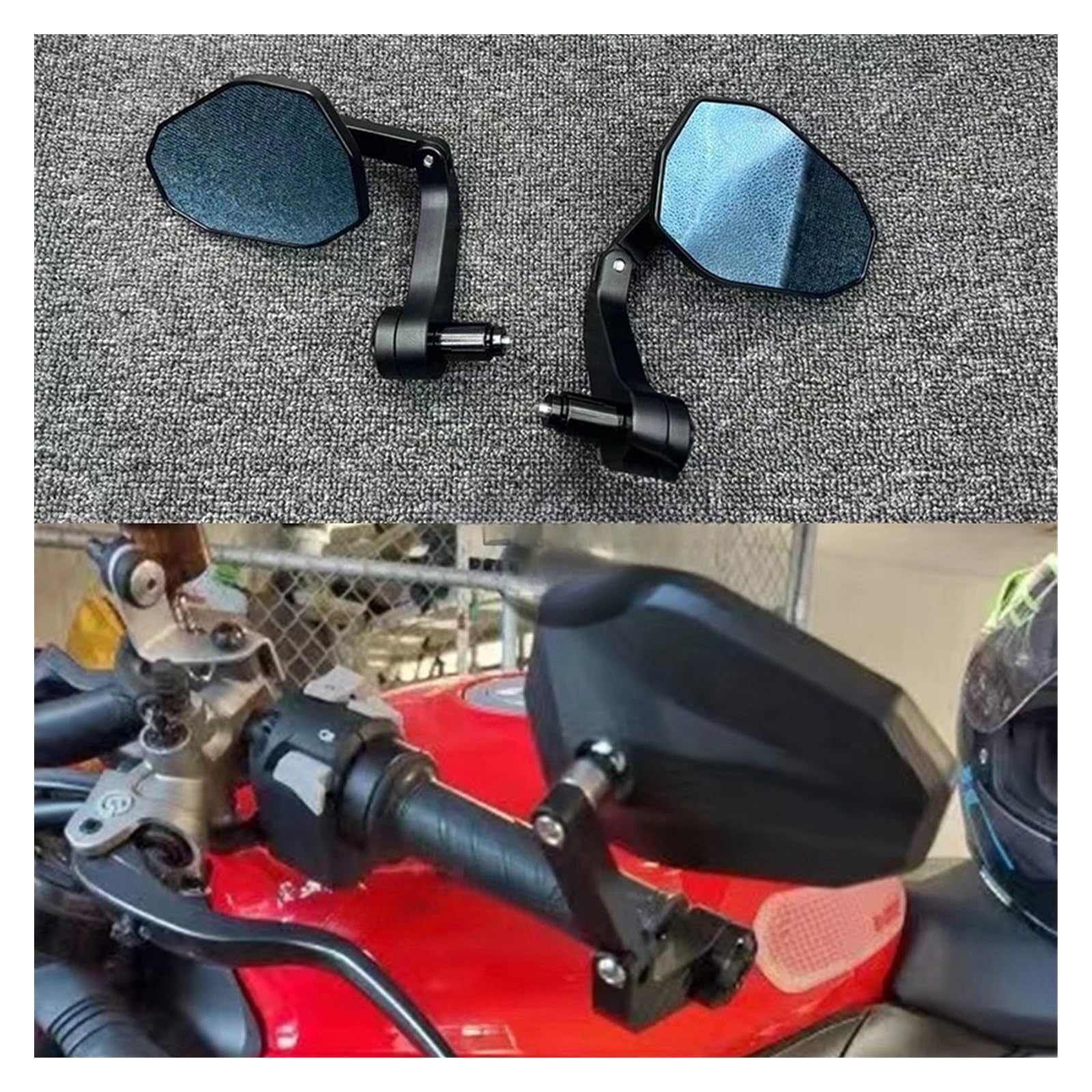 Rückspiegel Motorrad-Lenkerspiegel, 7/8 Zoll, 22 Mm, Lenkerendenspiegel, Rückspiegel Für Kymco Downtown DT 125 300i 350i 200 Seitenspiegel von QXZSGXOF