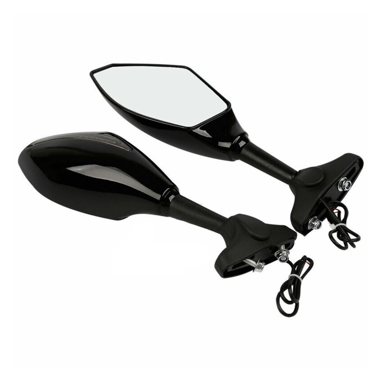 Rückspiegel Motorrad Rearview Außenspiegel Blinker Für Kawasaki ZX6R ZX636 98-06 ZX10R Für Suzuki GSXR 600 750 GSXR1000 Für Hon&da CBR600 Seitenspiegel von QXZSGXOF