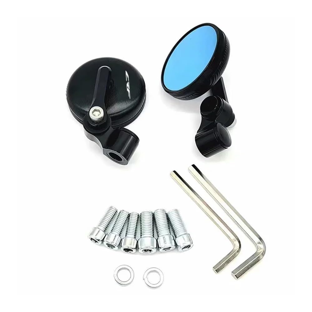 Motorrad rückspiegel CNC Aluminium Mini Motorrad Rearview Außenspiegel 8mm 10mm Blau Glas Für Honda CRF300L CRF250L CRF 230 450L CRF250F 250 von QYDNCIOSW