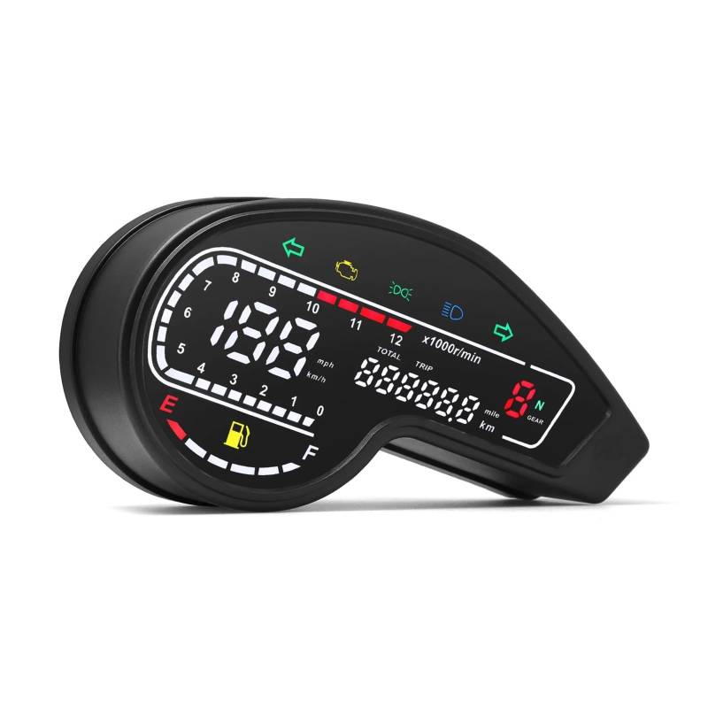 Tacho 12V Motorrad-Tachometer, Multifunktionaler Digitaler Geschwindigkeitsmesser, Wasserdichter Kilometerzähler Für Honda NXR150 NXR125 Bros 2003-2014 von QYDNCIOSW