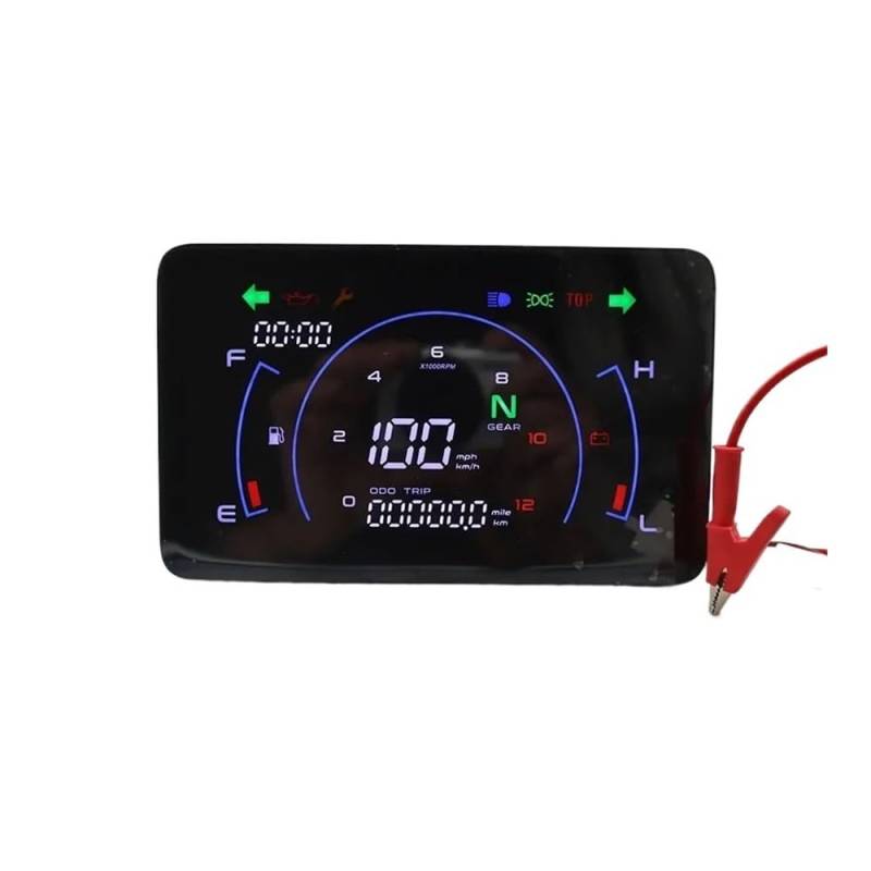 Tacho EX5 Motorrad Digitaler Tachometer Motorrad Armaturenbrett Lagerbrett Mit Halterung Universal Verstellbares Motorradzubehör von QYDNCIOSW