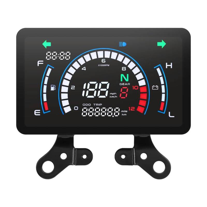 Tacho Für Honda EX5 Motorrad Digital Tacho Motobike Dashboard Mit Halterung Drehzahlmesser Spannung Laufleistung Universal Anzeige von QYDNCIOSW