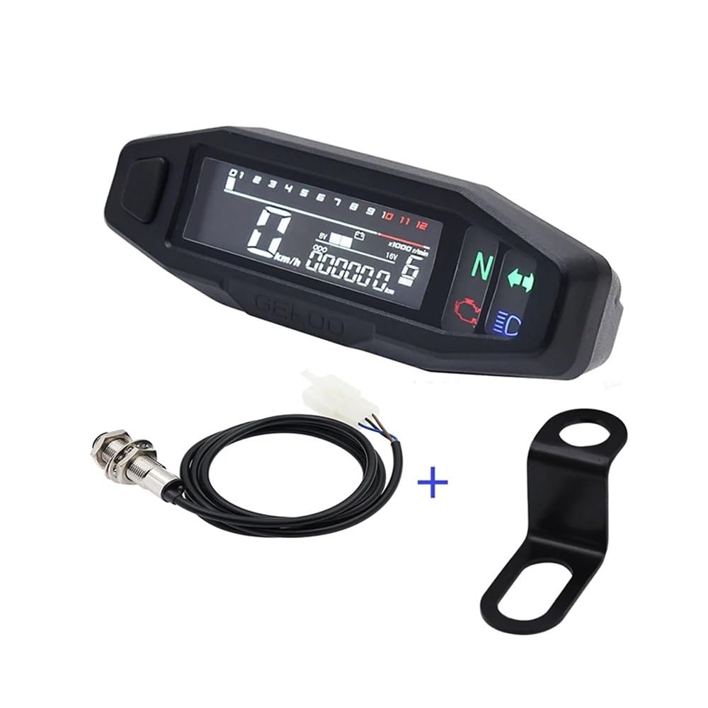 Tacho Motorrad Tachometer Öl Gauge Drehzahlmesser Universal Digital Meter Instrument Cluster Blinker Licht Anzeige von QYDNCIOSW