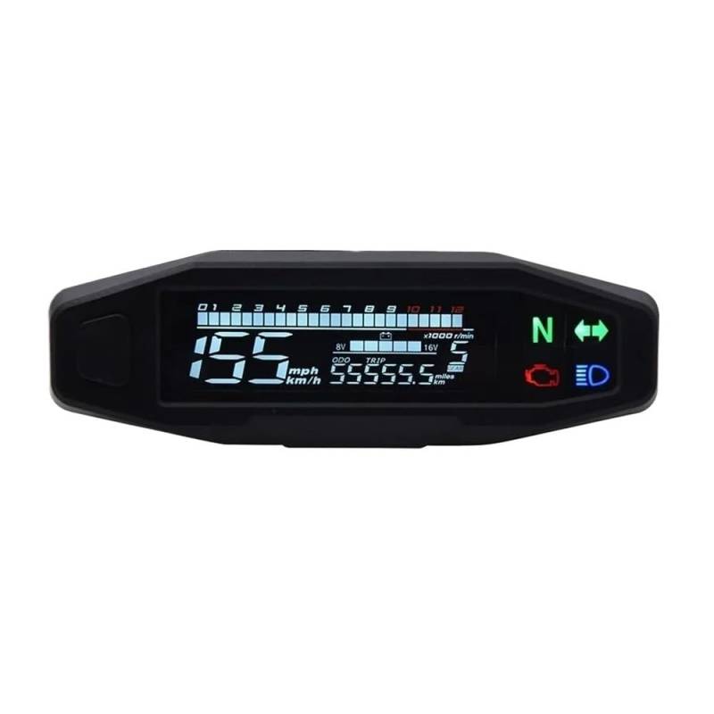 Tacho Motorrad Tachometer Öl Gauge Drehzahlmesser Universal Digital Meter Instrument Cluster Blinker Licht Anzeige von QYDNCIOSW