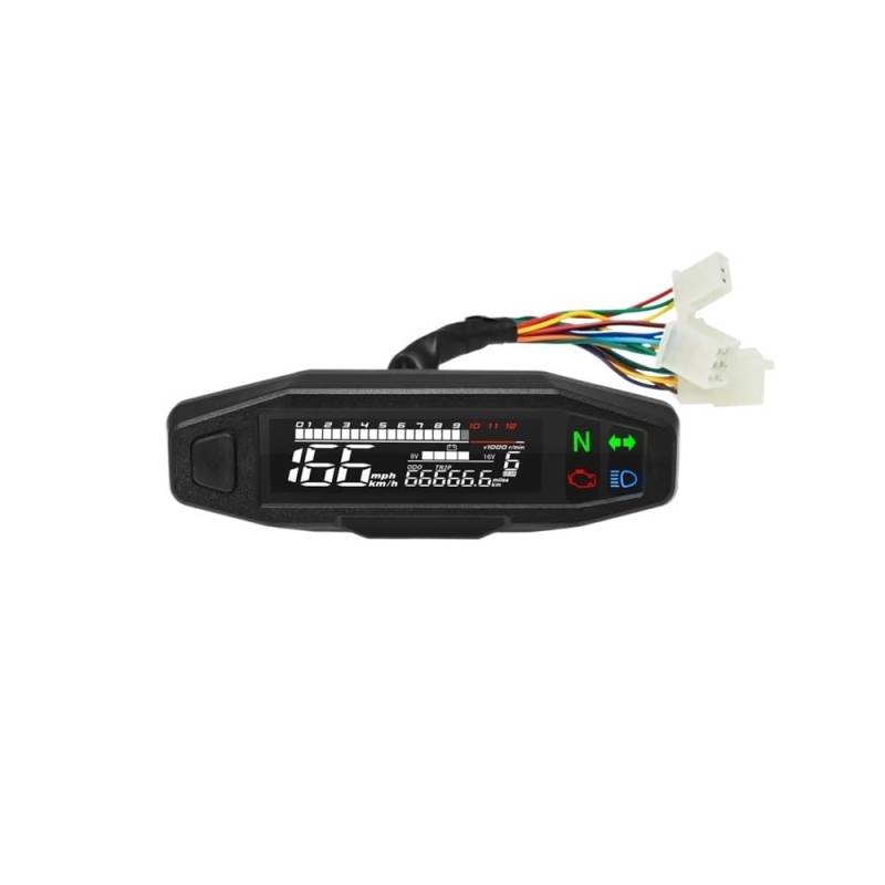 Tacho Universal Digital Motorrad Tachometer Moto Meter Digitaler Tachometer Kilometerzähler Instrument Sensor Speed ​​Gauge Tacho RPM Meter von QYDNCIOSW