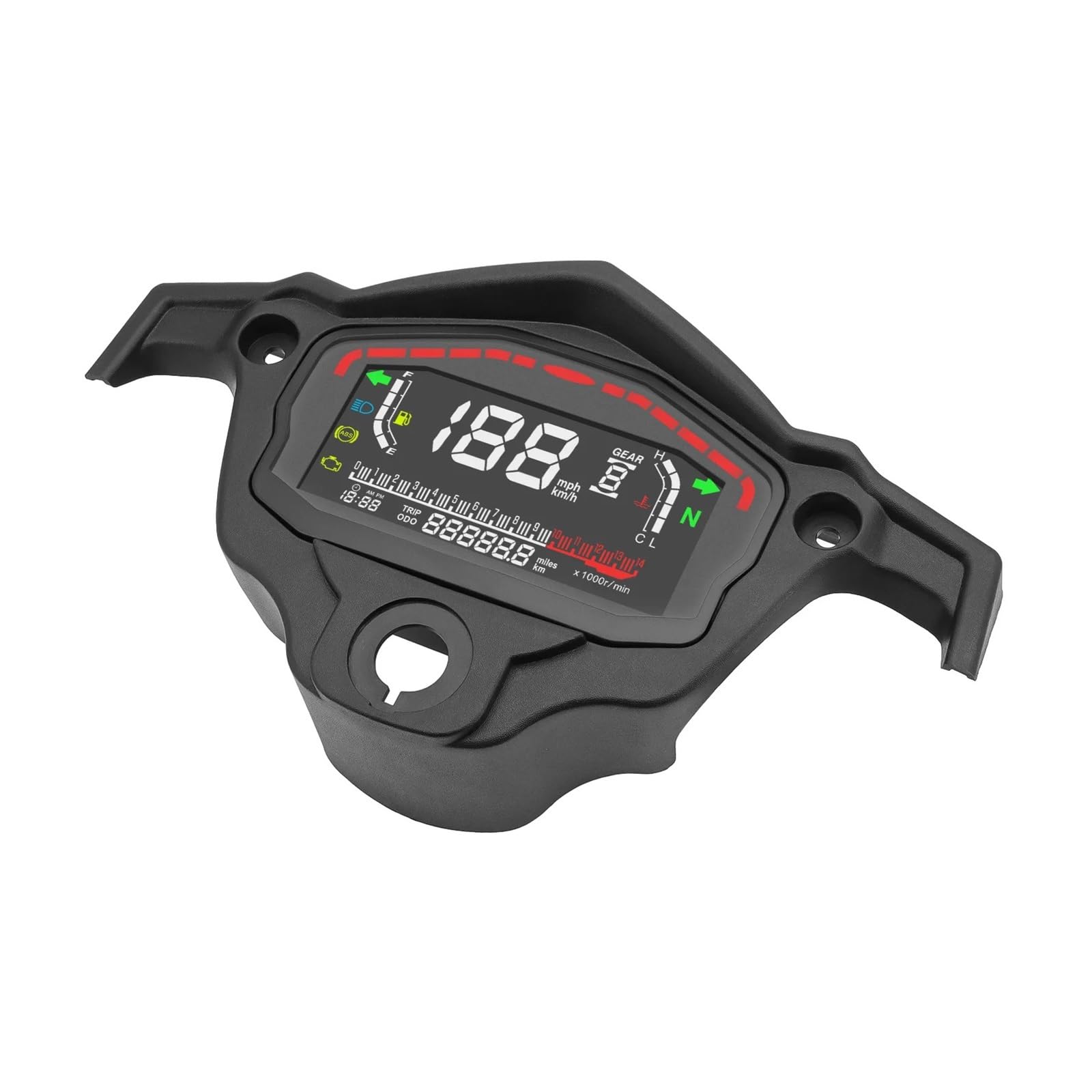 Tacho Universal Motorrad Digital Tacho Kilometerzähler Hintergrundbeleuchtung Moto Dashboard Für B&M&W Für Honda Für Du&Cati 2,4 Zylinder von QYDNCIOSW