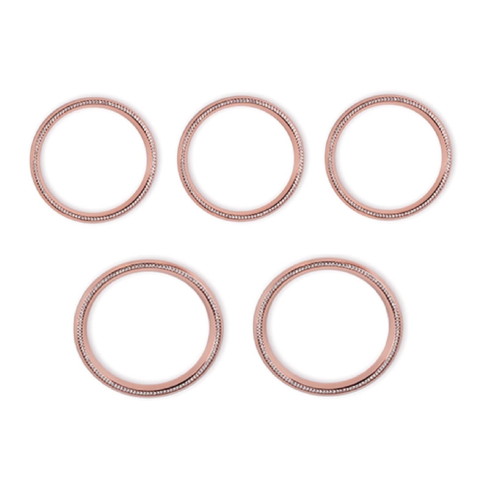 QZCDSU 5 stücke Klimaanlage Air Vent Outlet Ring Abdeckung Trim, for Mercedes-Benz, CLA C117 CLA180 CLA200 CLA250 X156 GLA GLA200 GLA220 Abdeckung für Wechselstromsteckdose(Rose gold) von QZCDSU