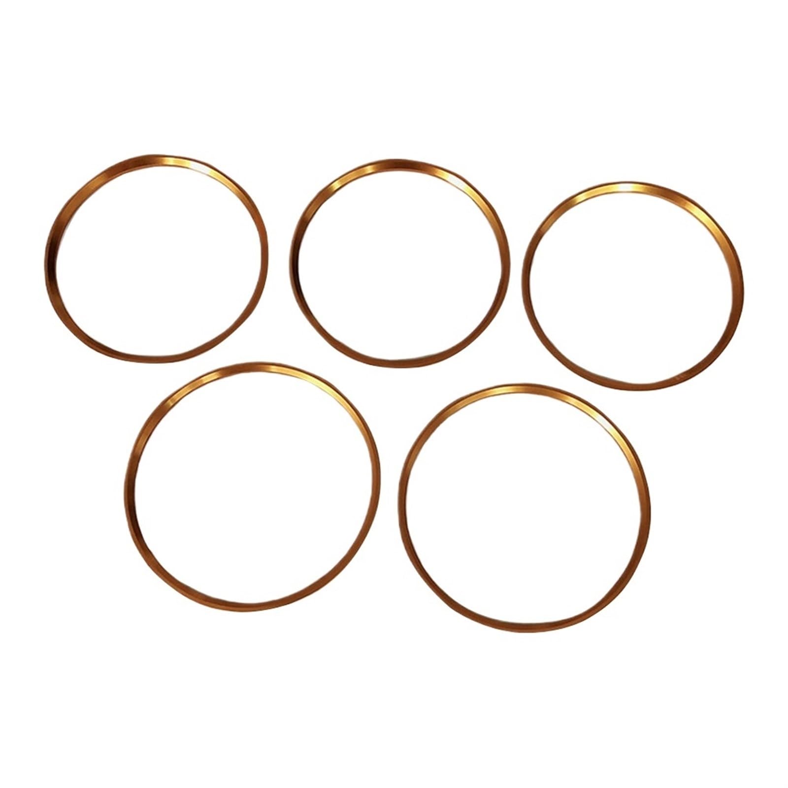 QZCDSU 5PCS Klimaanlage Vent Outlet Ring Trim Dekor Auto Auto Chrom Styling for W176 W246 C117 X156 AMG Abdeckung für Wechselstromsteckdose(Gold) von QZCDSU