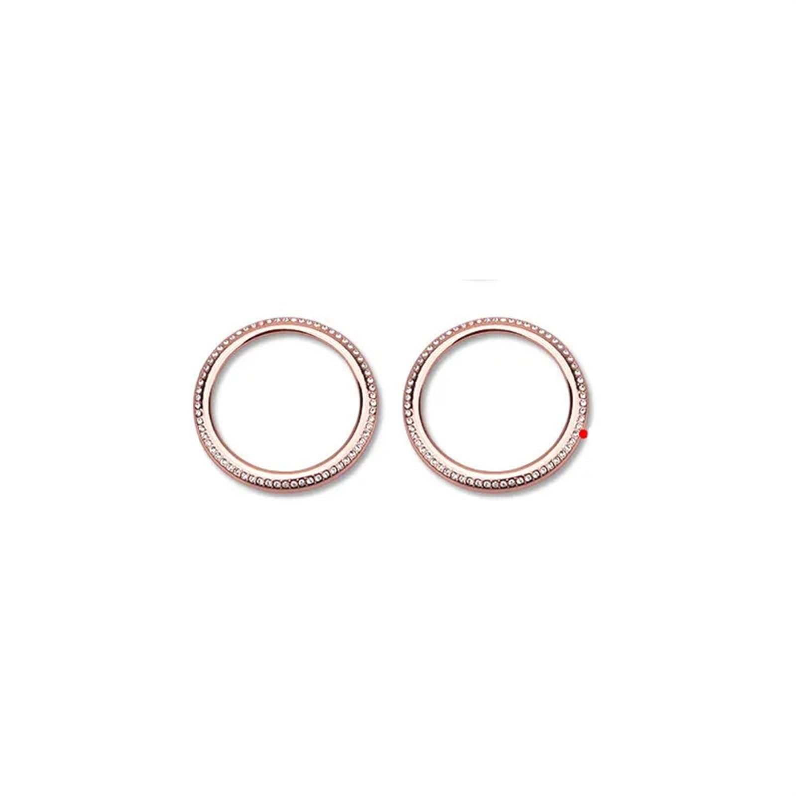 QZCDSU For AB GLA CLA GLB Klasse W177 W247 X247 C118 H247 Klimaanlage Outlet Vent Kristall Trim Ring Diamant Aufkleber Abdeckung für Wechselstromsteckdose(Rear Rose Gold 2pcs) von QZCDSU