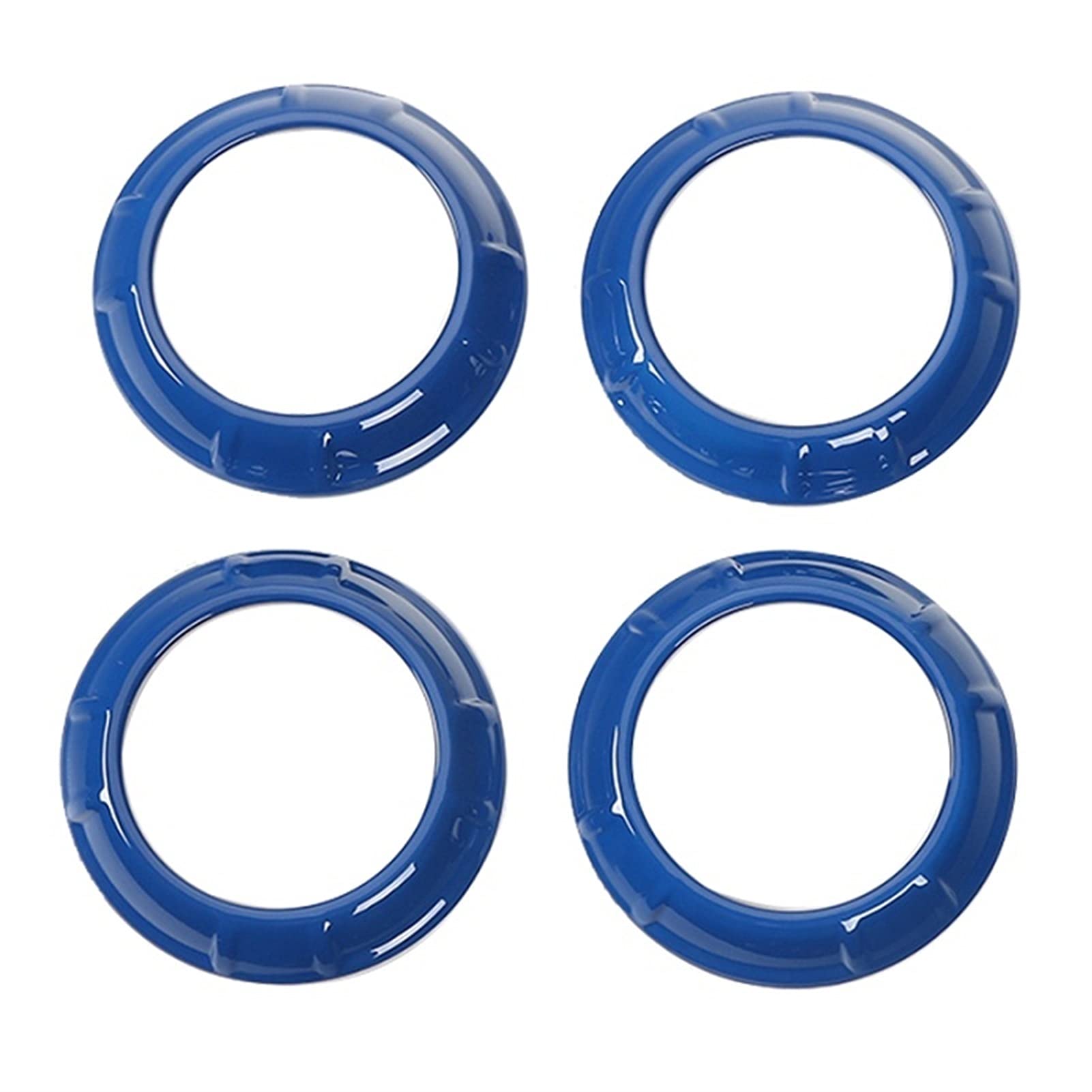 QZCDSU Klimaanlage Outlet Vent Dekoration Ring Aufkleber Innenleisten, for Jeep, for Wrangler JK 2007-2010 Abdeckung für Wechselstromsteckdose(Blue) von QZCDSU