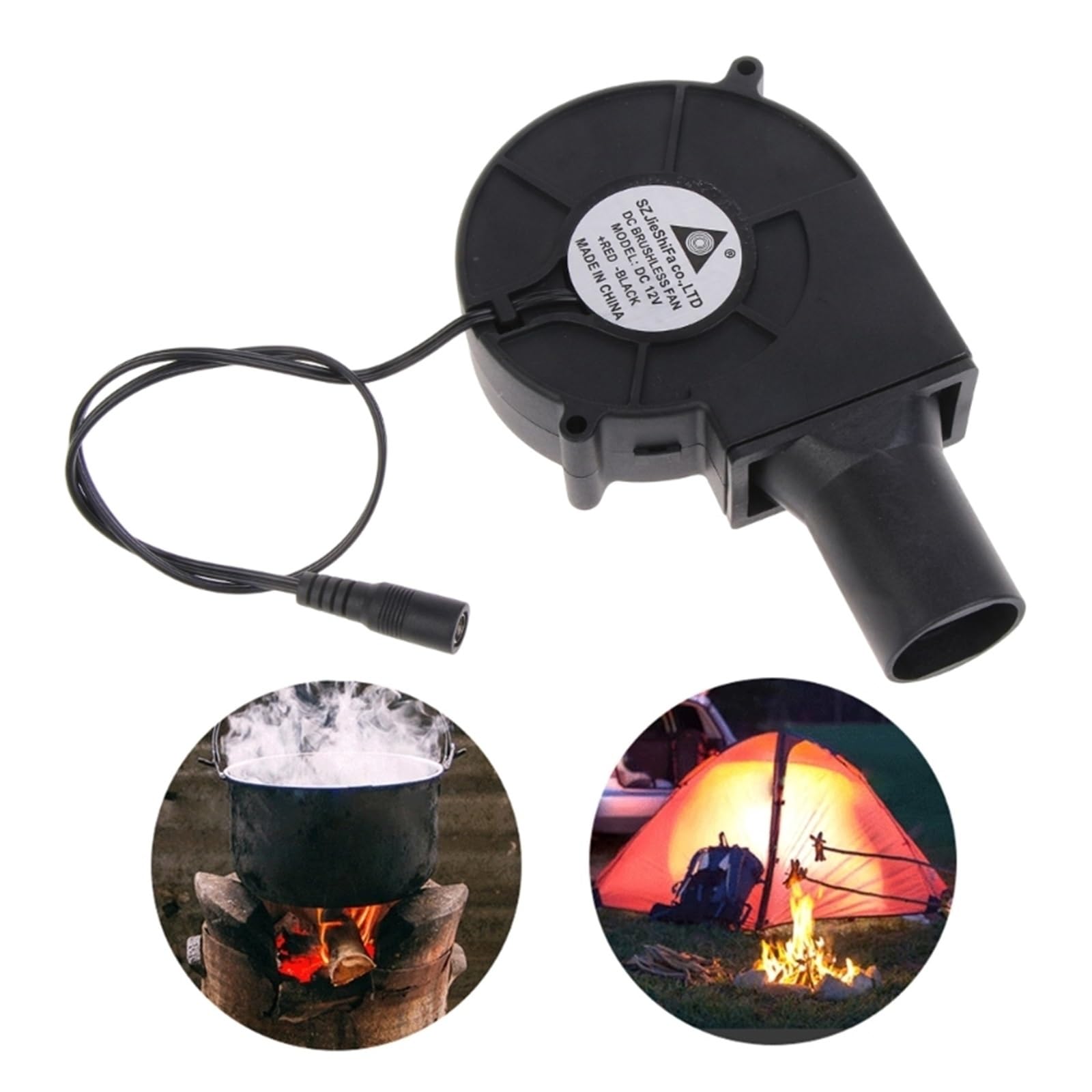 QZCX Gebläse Tragbare BBQ Fan Luft Gebläse for Grill Fan Luft Gebläse Schnelle Starter Werkzeuge for Outdoor Picknick Camping Wandern Kochen für Luftbefeuchter, Aromatherapie von QZCX