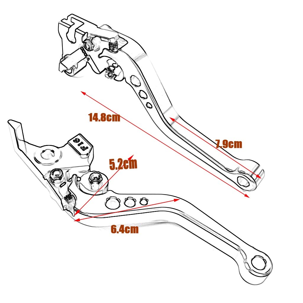 Bremsen Kupplung Stange Für B&MW G310R G310GS G310 R GS 2017 2018 2019 2020 Motorrad Verstellbare Kurze Bremskupplungshebel Bremsgriff(G310r 3) von QZQXEMEDQ