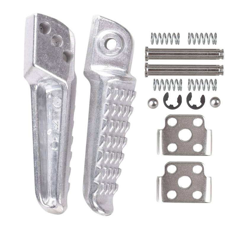 Motorrad Fußrasten Motorrad Fußstützen Vorne Hinten Fuß Pedal Fußrasten Pegs Für ER 6N Für Kawasaki Ninja 650R 2006 2007 2008 2009 2010 2011 2012 2013(White,Rear) von QZQXEMEDQ