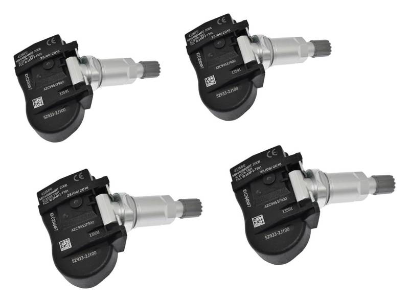 Reifensensor Für Kia Für Rio 2018 2019 Sensor Reifen Überwachung Druck TPMS Sensor 4Pcs OEM 52933-2J100 529332M650 529333N100 von QZQXEMEDQ