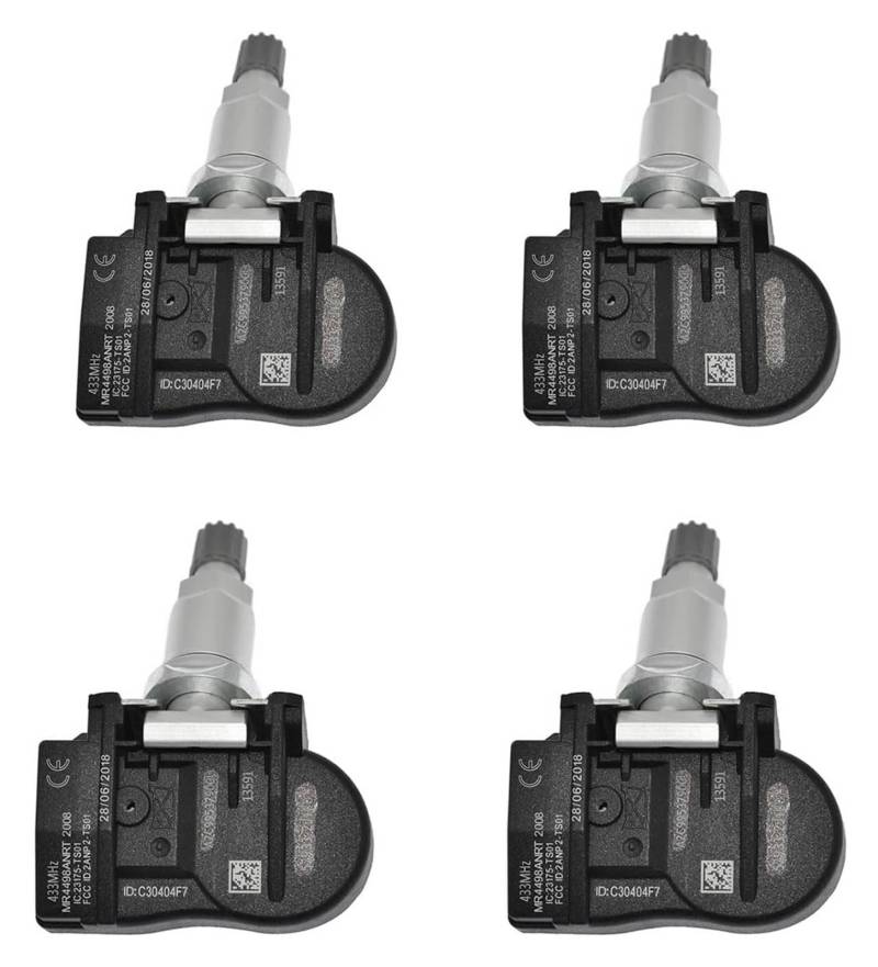 Reifensensor Für Kia Für Rio 2018 2019 Sensor Reifen Überwachung Druck TPMS Sensor 4Pcs OEM 52933-2J100 529332M650 529333N100 von QZQXEMEDQ