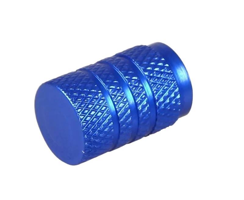 1 stücke Universal Auto Rad Reifen Ventil Stem Caps Staub Abdeckungen Aluminium Reifen Rad Stem Air Ventil Kappe Auto Zubehör(1Pcs Blue) von QZROPXOH