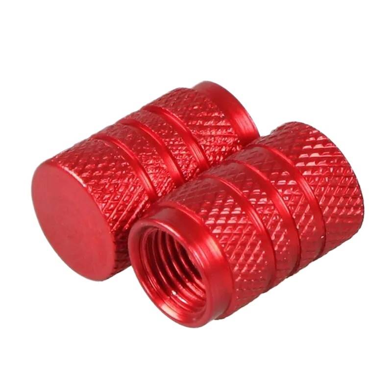 1 stücke Universal Auto Rad Reifen Ventil Stem Caps Staub Abdeckungen Aluminium Reifen Rad Stem Air Ventil Kappe Auto Zubehör(1Pcs Red) von QZROPXOH