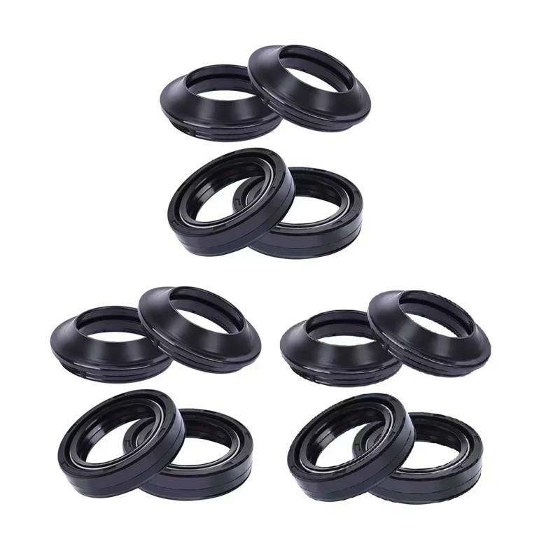 33x46x11 Gabel Dämpfer Öl Dichtung 33 46 Staub Abdeckung for CB400 CB400A for CB400F 400 CB 400(6pcs seal 6pcs cover) von QZTOYS