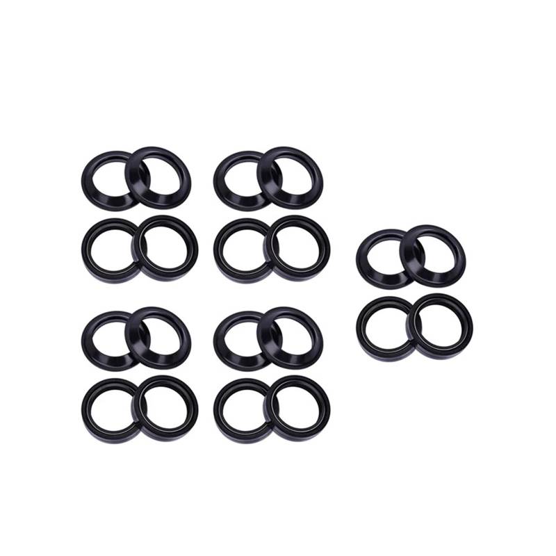 39x51x8 39 * 51 * 8 Motorcycle Front Shock Fork Damper Oil Seal Spring 39 51 Dust Cover Lip For 1AE-23145-00 For 39 TECH(10pc seal 10pc cover) von QZTOYS