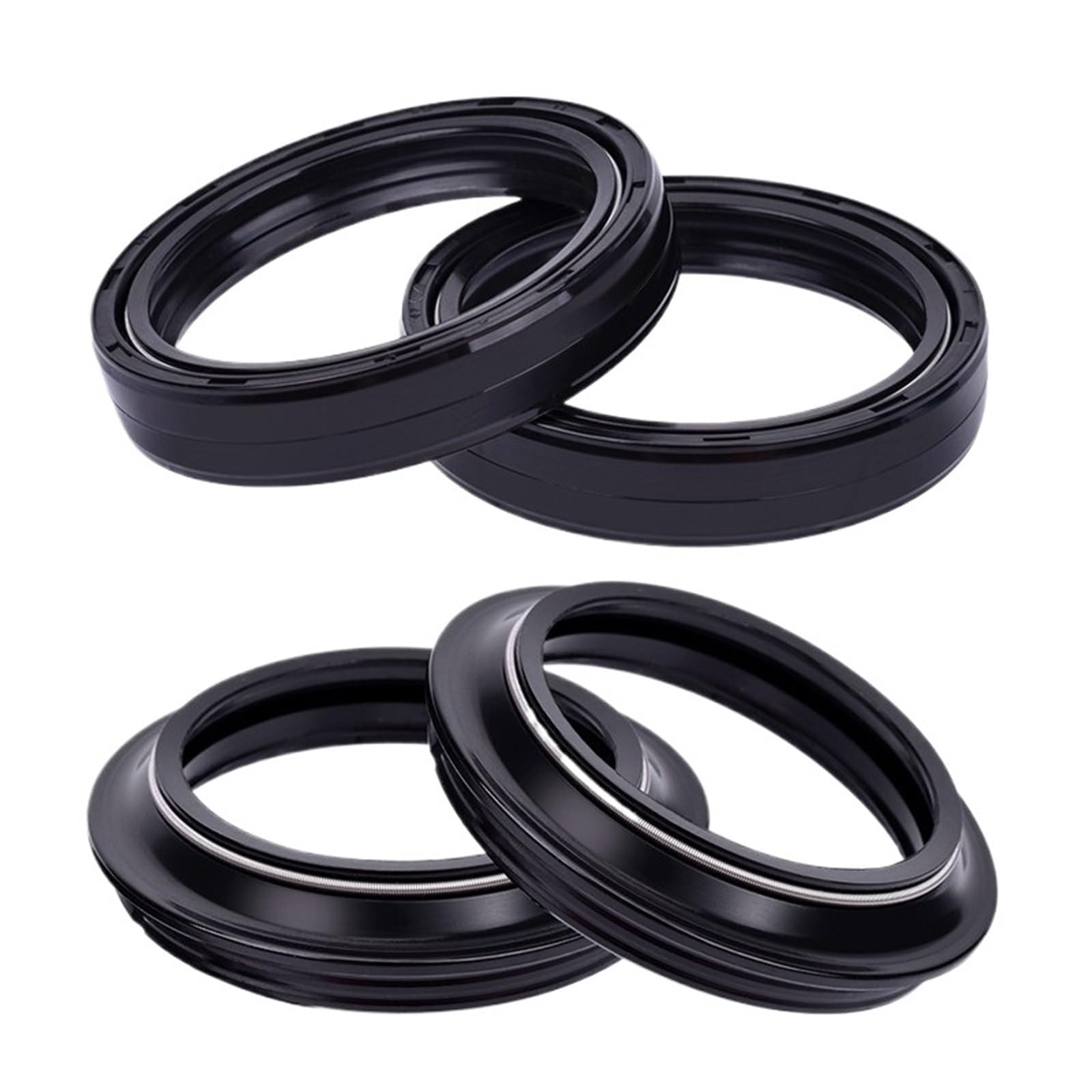 40x52x8/9,5mm Motorrad Vorne Öl Dichtung for WR125 XVZ1200 12TD XVZ 1300 GPZ1000RX Z1000 R80GS(2pcs oil 2pcs dust) von QZTOYS