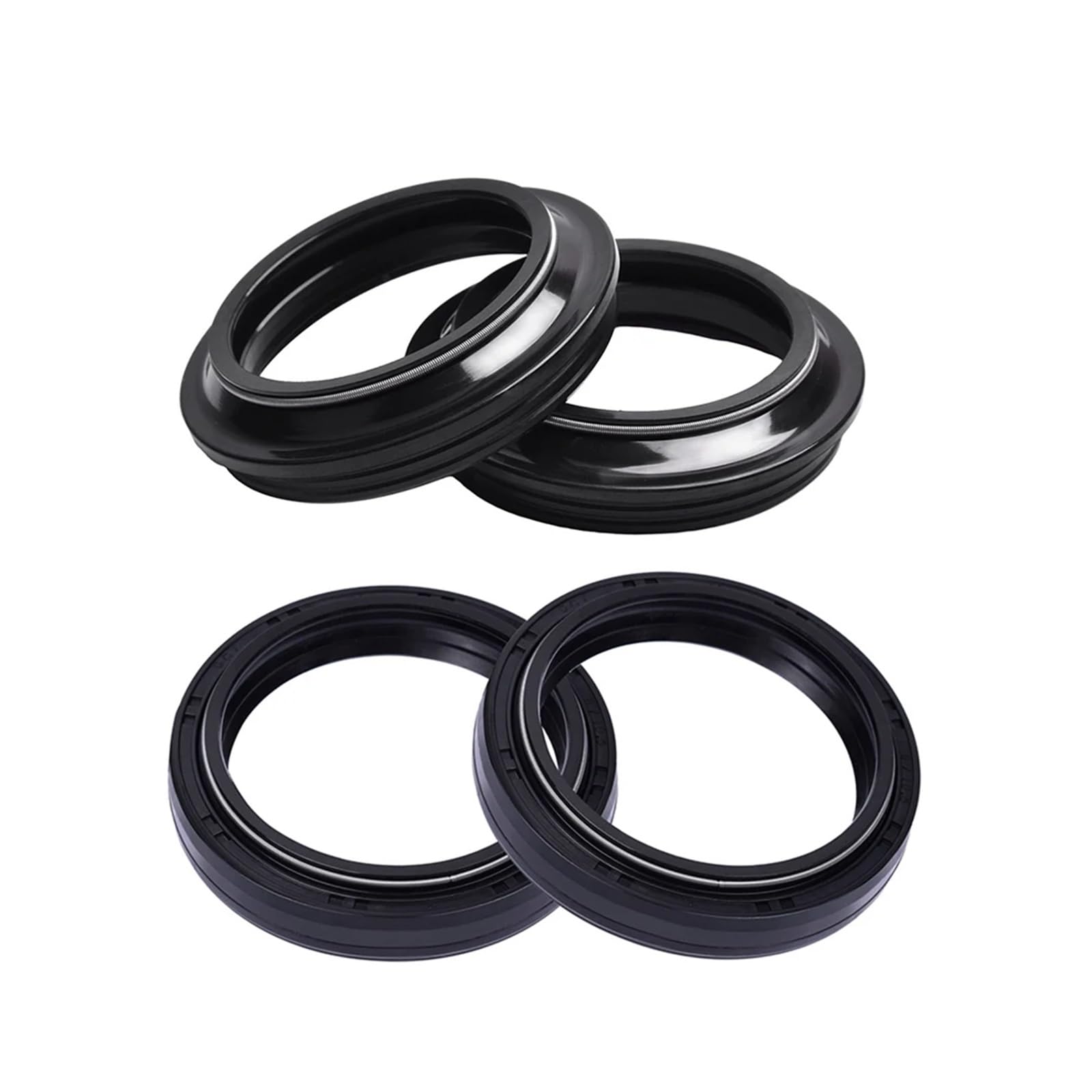 41x53x8 Motorcycle Shock Absorber Front Fork Damper Oil Seal & 41x53 Dust Cover Lip For GSX-R1100H GSX-R1100J GSX-R1100M(2pc seal 2pc cover) von QZTOYS