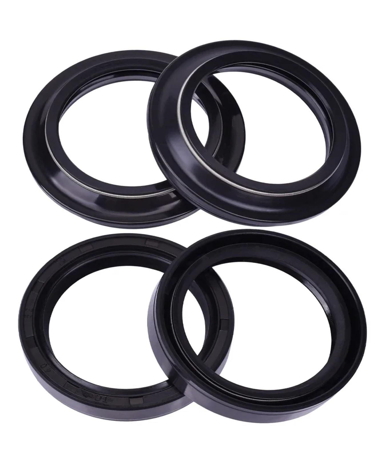 43X55X9.5/10,5 Motorrad Gabel Öl Dichtung Staub Dichtung for 1200 KLX 250 XT 600 YZF R6 R1FZS 100(2 oil 2 dust) von QZTOYS