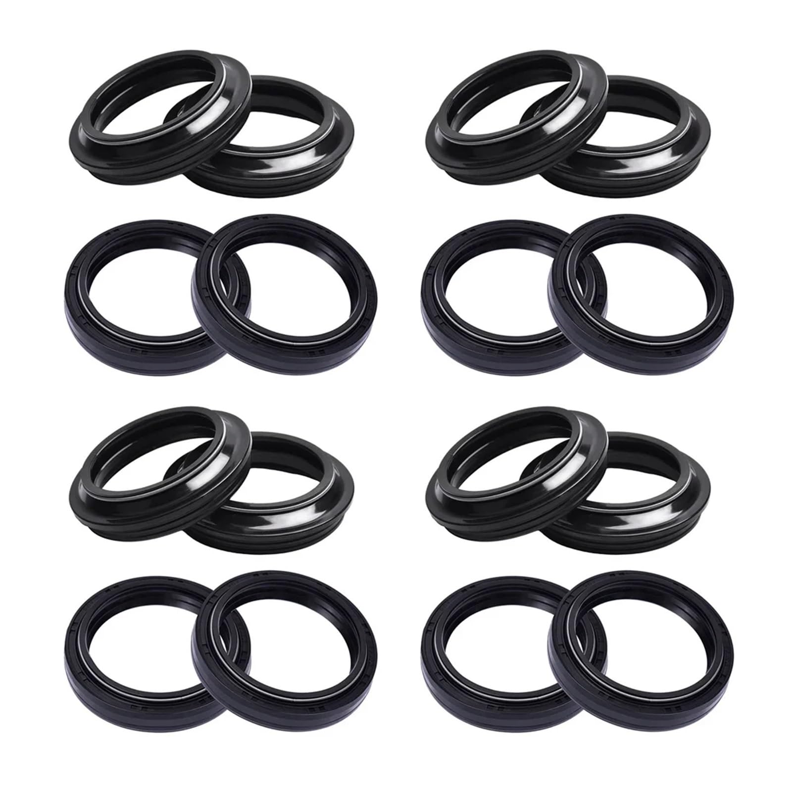 For Z1300 Z 1300 KR250 KR1 KR1S EN500 ZX6R ZX7R ZX9R ZX-10 ZXR750 Z750 Z650 GPZ900 41x53x8 Fork Oil Seal & Dust Seal(8pc seal 8pc Cover) von QZTOYS